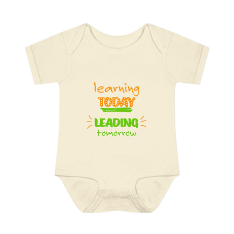 Learning Today Leading Tomorrow Baby Bodysuit, Cute Infant Onesie, Eco - Friendly Baby Clothes, Green Theme Outfit, Baby Shower Gift - FamilyClothes