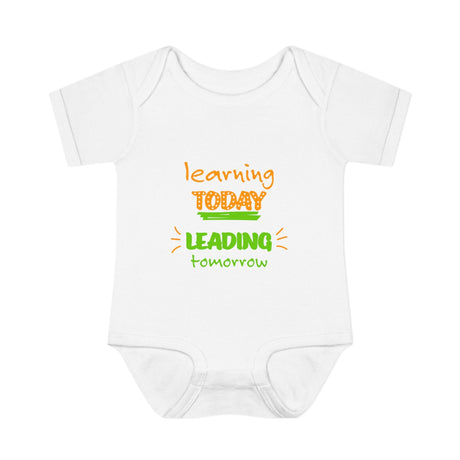 Learning Today Leading Tomorrow Baby Bodysuit, Cute Infant Onesie, Eco - Friendly Baby Clothes, Green Theme Outfit, Baby Shower Gift - FamilyClothes