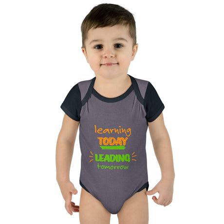 Learning Today Leading Tomorrow Baby Bodysuit, Cute Infant Onesie, Eco - Friendly Baby Clothes, Green Theme Outfit, Baby Shower Gift - FamilyClothes