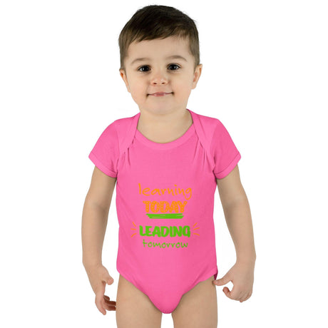 Learning Today Leading Tomorrow Baby Bodysuit, Cute Infant Onesie, Eco - Friendly Baby Clothes, Green Theme Outfit, Baby Shower Gift - FamilyClothes