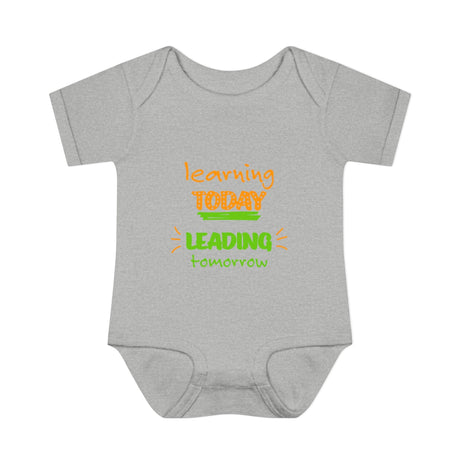 Learning Today Leading Tomorrow Baby Bodysuit, Cute Infant Onesie, Eco - Friendly Baby Clothes, Green Theme Outfit, Baby Shower Gift - FamilyClothes