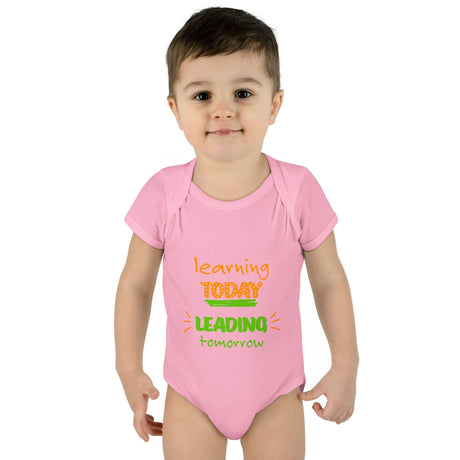 Learning Today Leading Tomorrow Baby Bodysuit, Cute Infant Onesie, Eco - Friendly Baby Clothes, Green Theme Outfit, Baby Shower Gift - FamilyClothes