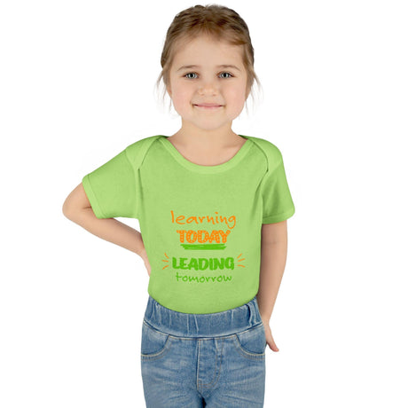 Learning Today Leading Tomorrow Baby Bodysuit, Cute Infant Onesie, Eco - Friendly Baby Clothes, Green Theme Outfit, Baby Shower Gift - FamilyClothes