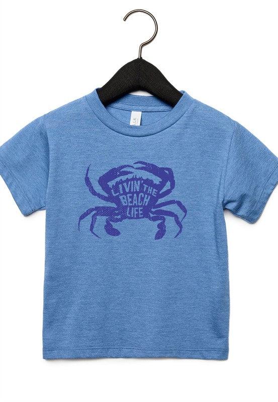 Livin That Beach Life Crab Toddler Tee - FamilyClothes