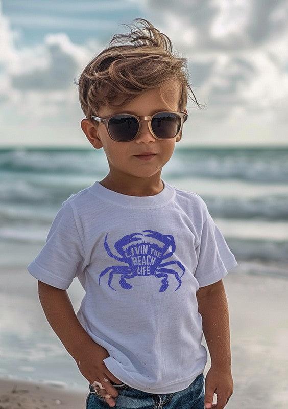 Livin That Beach Life Crab Toddler Tee - FamilyClothes