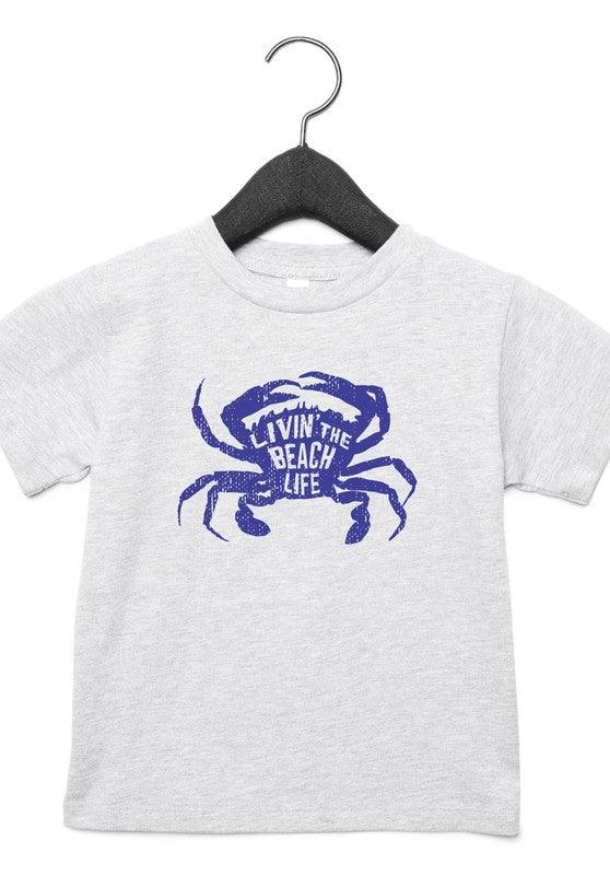 Livin That Beach Life Crab Toddler Tee - FamilyClothes