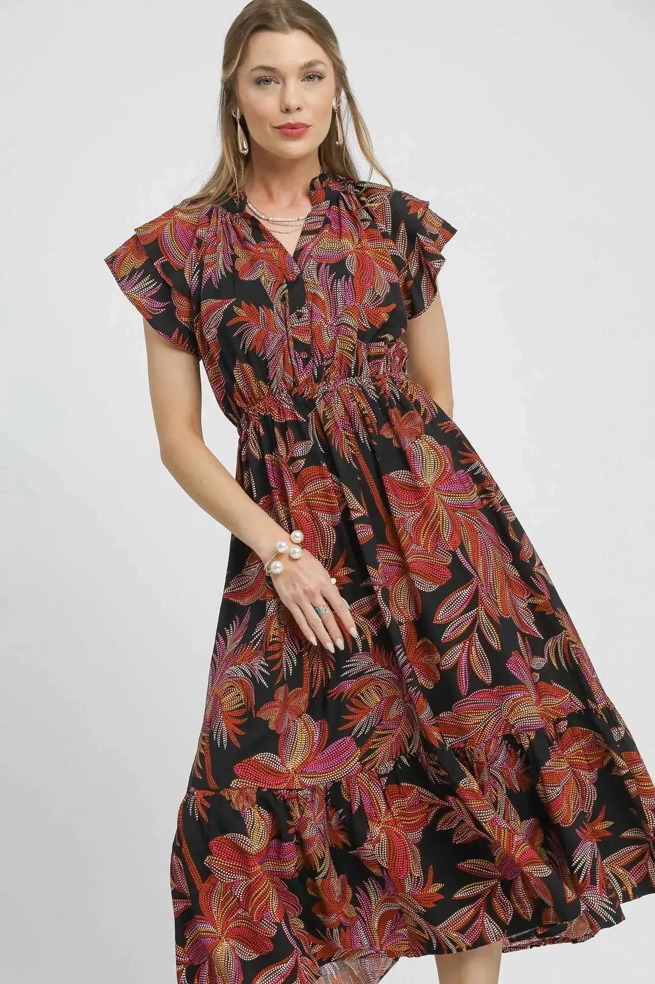 Mix Ruffle Sleeve