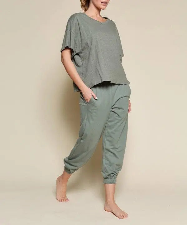POCKET OVERSIZE V NECK - FamilyClothes