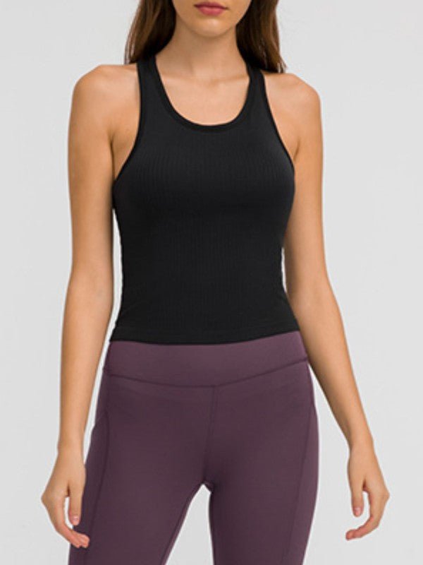 Round Neck Racerback Tank - FamilyClothes