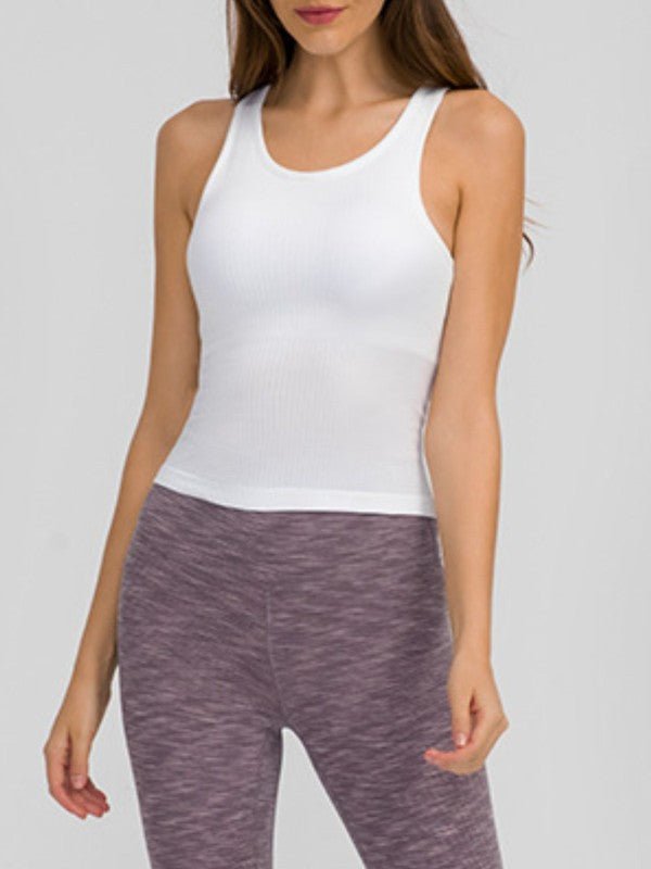 Round Neck Racerback Tank - FamilyClothes
