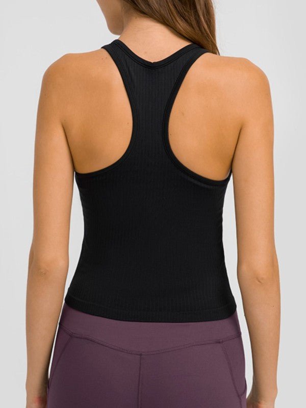 Round Neck Racerback Tank - FamilyClothes