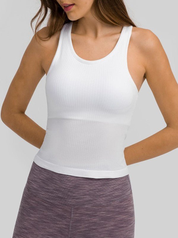 Round Neck Racerback Tank - FamilyClothes
