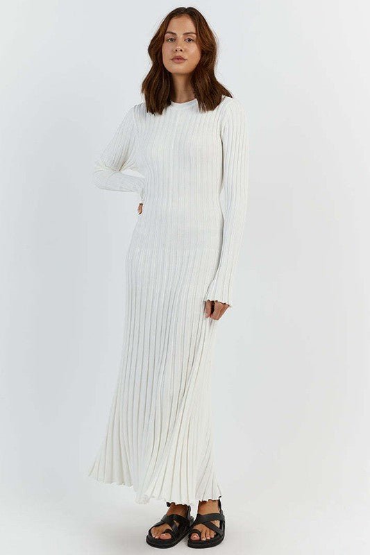WOMEN FASHION KNITWEAR LONG MAXI DRESS - FamilyClothes